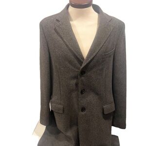 Valentino Roma Single-breasted cashmere wool coat grey